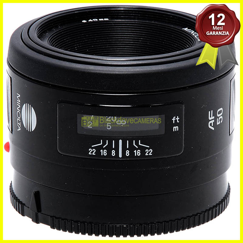 Obiettivo Minolta AF 50mm. f1,7 full frame A-Mount per fotocamere reflex Sony 