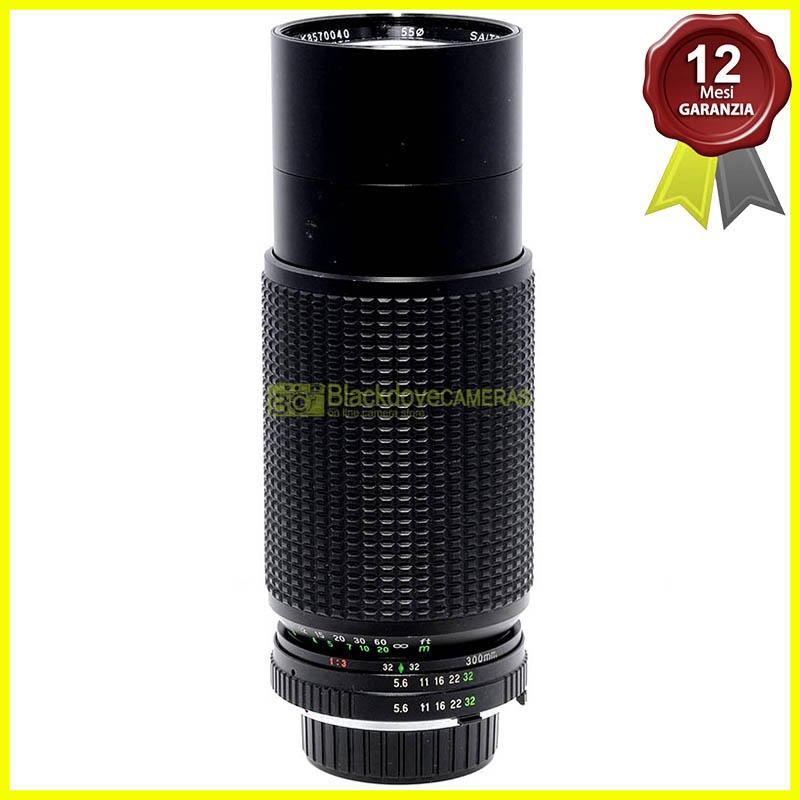 SAitex MC 75/300mm. f5,6 MACRO 1:3. obiettivo zoom per fotocamere Minolta MC MD