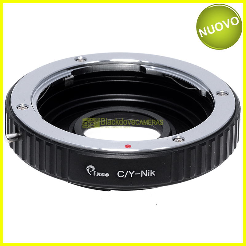 Adattatore Contax Yashica C‑Y Nikon F Adapter obiettivi C Y per Nikon con lente per messa a fuoco a infinito