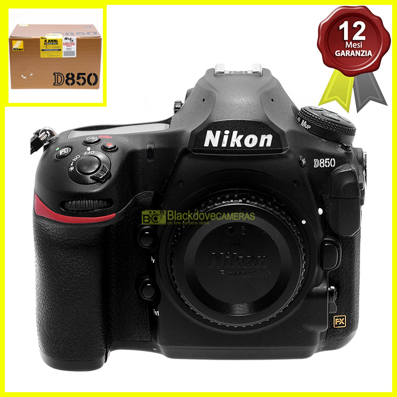 “Nikon D850 body fotocamera reflex digitale usata 45,7Mp 4K. Macchina fotografica”