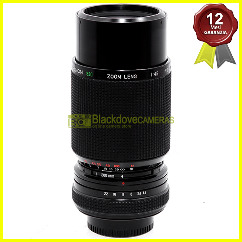 Obiettivo Komuranon KMC 80/200mm. f4,5 per fotocamere innesto vite M42 (42x1)