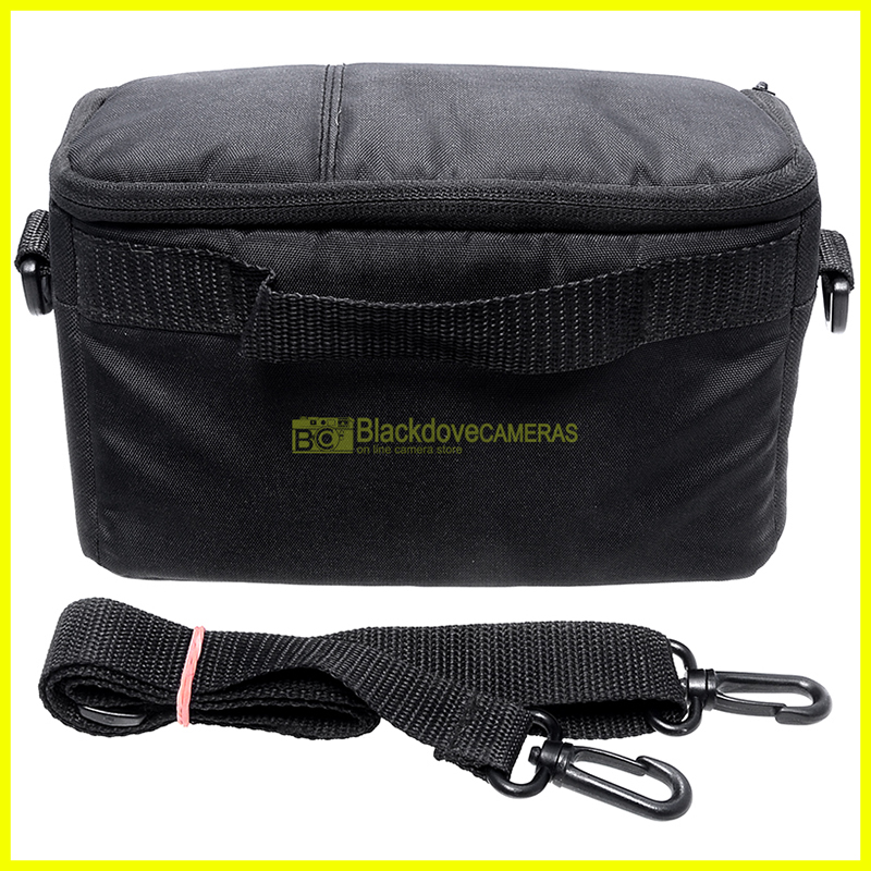 Borsa fotografica tracolla per attrezzatura Sony nera cm 7x13x21 interno