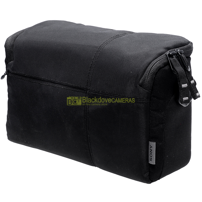 Borsa fotografica tracolla per attrezzatura Sony nera cm 7x13x21 interno