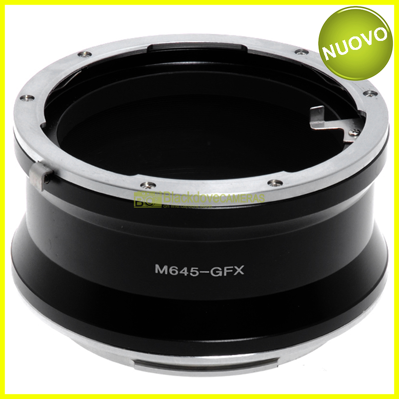 “Anello adapter per montare ottiche Mamiya 645 su fotocamere Fuji GFX. Adattatore”