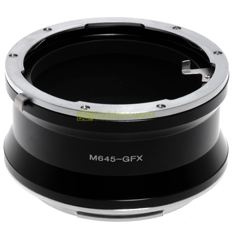 “Anello adapter per montare ottiche Mamiya 645 su fotocamere Fuji GFX. Adattatore”