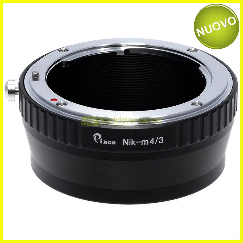 “Adattatore per obiettivi Nikon su fotocamere Micro 4/3 Anello adapter MFT”=