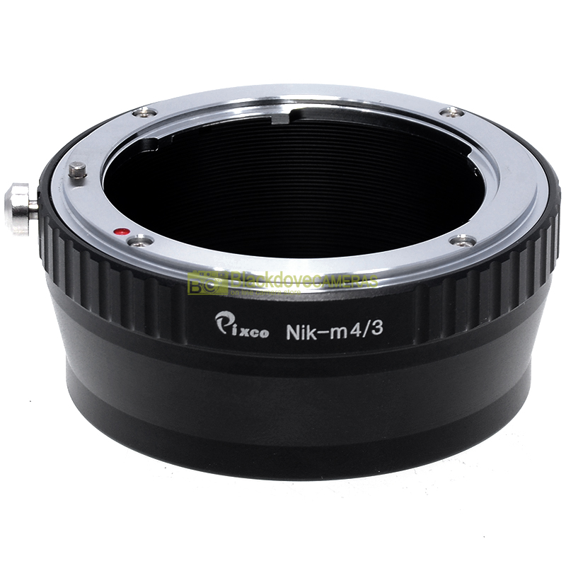 “Adattatore per obiettivi Nikon su fotocamere Micro 4/3 Anello adapter MFT”=
