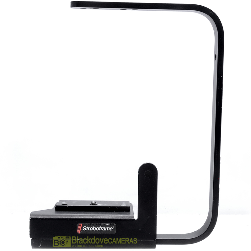 Staffa flash basculante Stroboframe, universale con impugnatura. Flash bracket.=