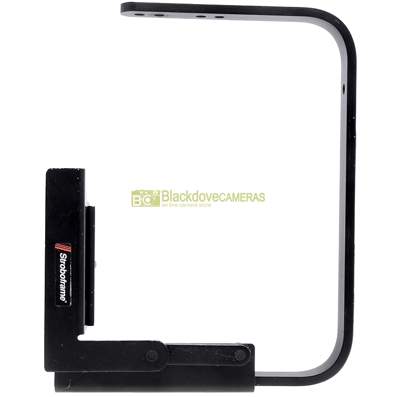 Staffa flash basculante Stroboframe, universale con impugnatura. Flash bracket.=