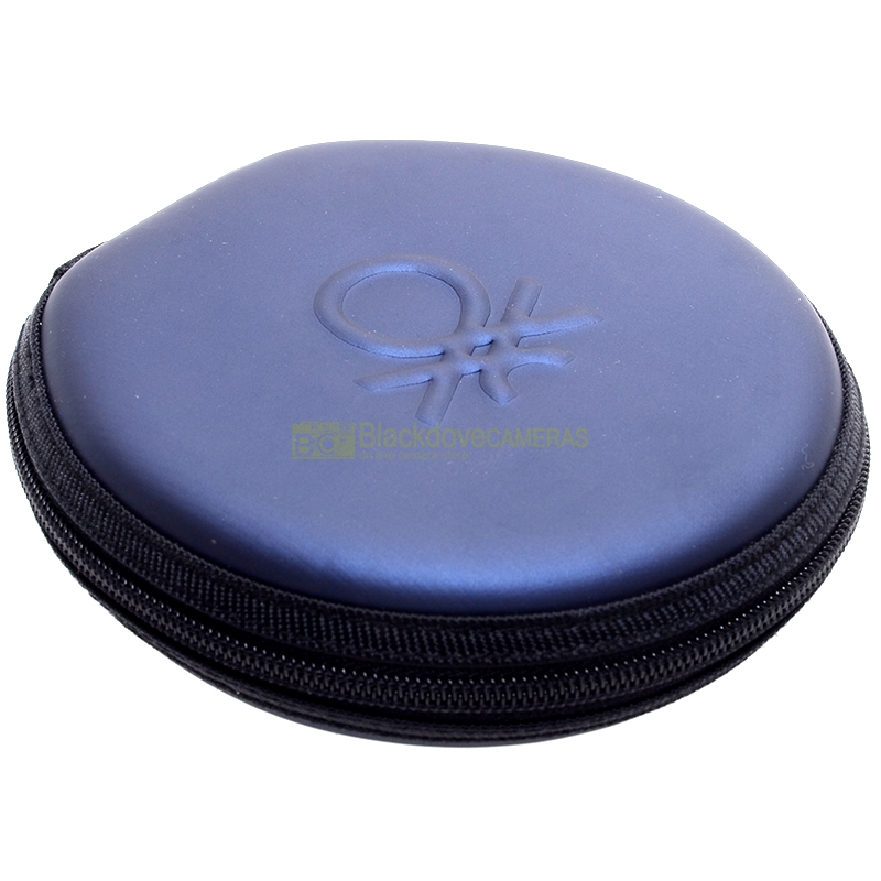 “CD Box 20 posti. Porta CD semi rigido con cerniere blu metal Benetton. DVD Storage.”=