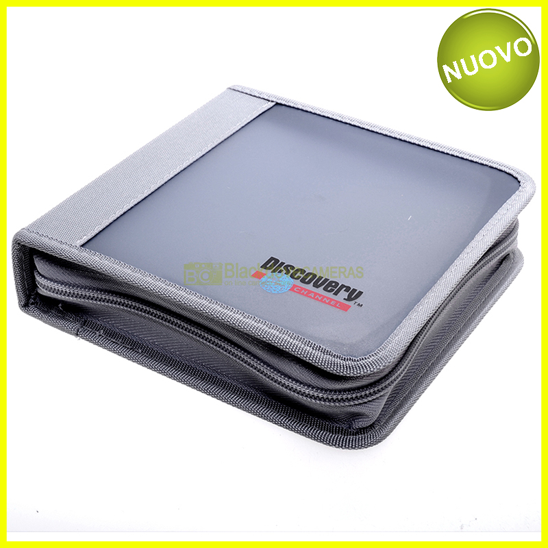 “CD Box 24 posti Porta CD semi rigido con cerniere Discovery Channel. DVD Storage”=
