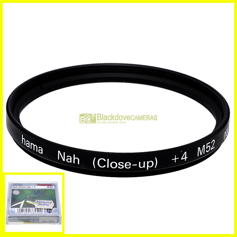 52mm aggiuntivo macro Close up +4 Hama Nah per obiettivi a vite M52 Closeup lens