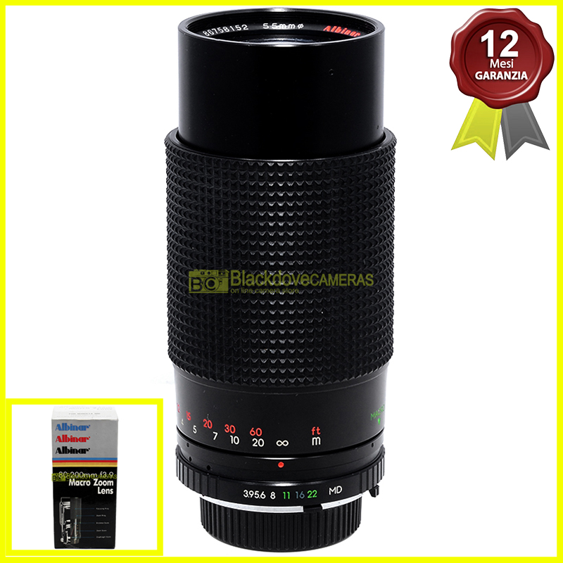 Albinar 80/200mm. f3,9 Macro obiettivo zoom per fotocamere Minolta MC MD