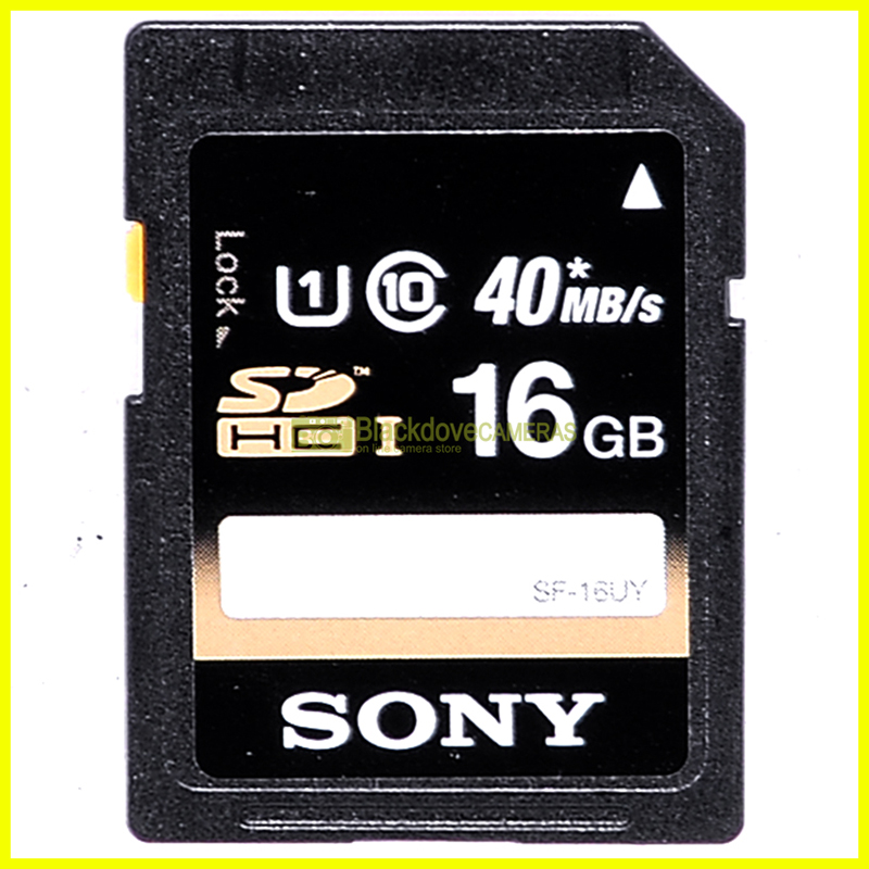 Scheda Secur Digital Sony SDHC 16Gb 40Mb/s Class 10. Memory card SD