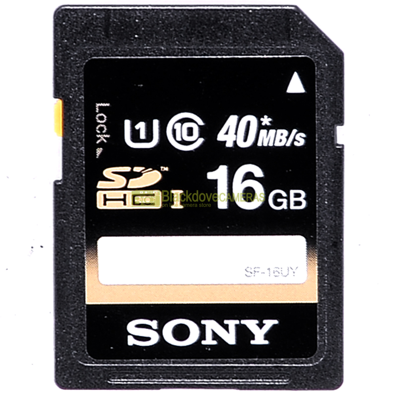 Scheda Secur Digital Sony SDHC 16Gb 40Mb/s Class 10. Memory card SD