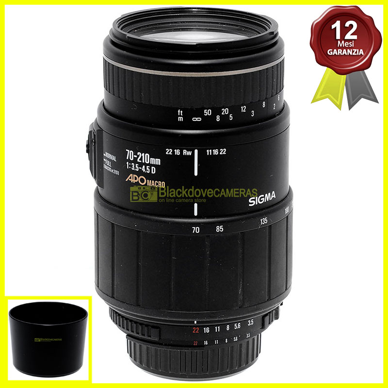 Sigma AF 70/210mm f3,5-4,5 D APO Macro obiettivo full frame per fotocamere Nikon