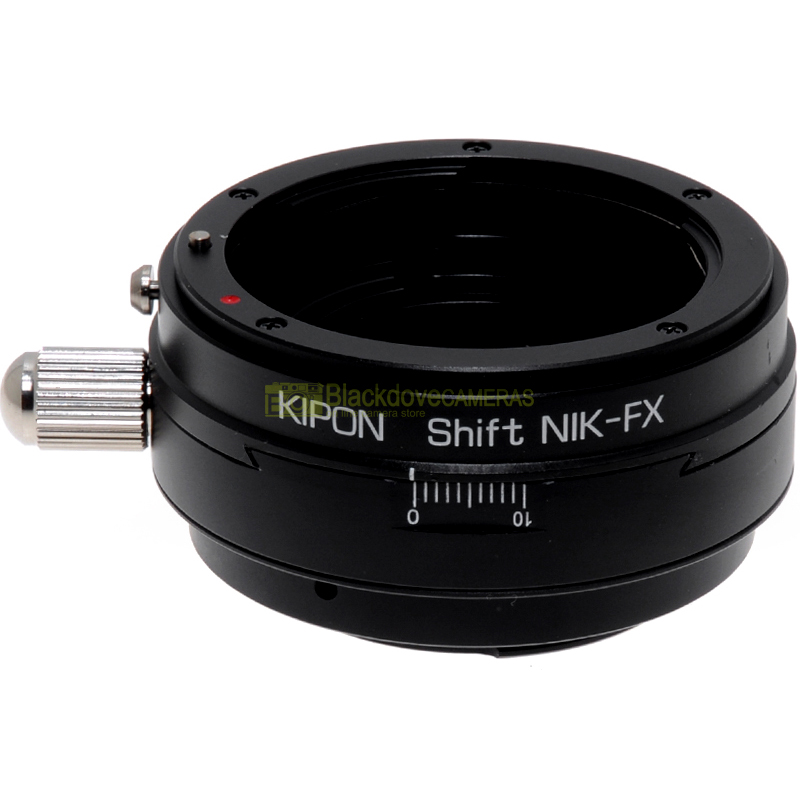 Adattatore SHIFT per obiettivi Nikon su fotocamere digitali Fuji X. Decentrabile