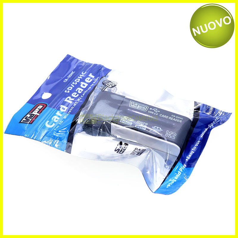 VidPro SD/SDHC Micro SD Memory stick Card Reader USB 2.0. Lettore schede memoria