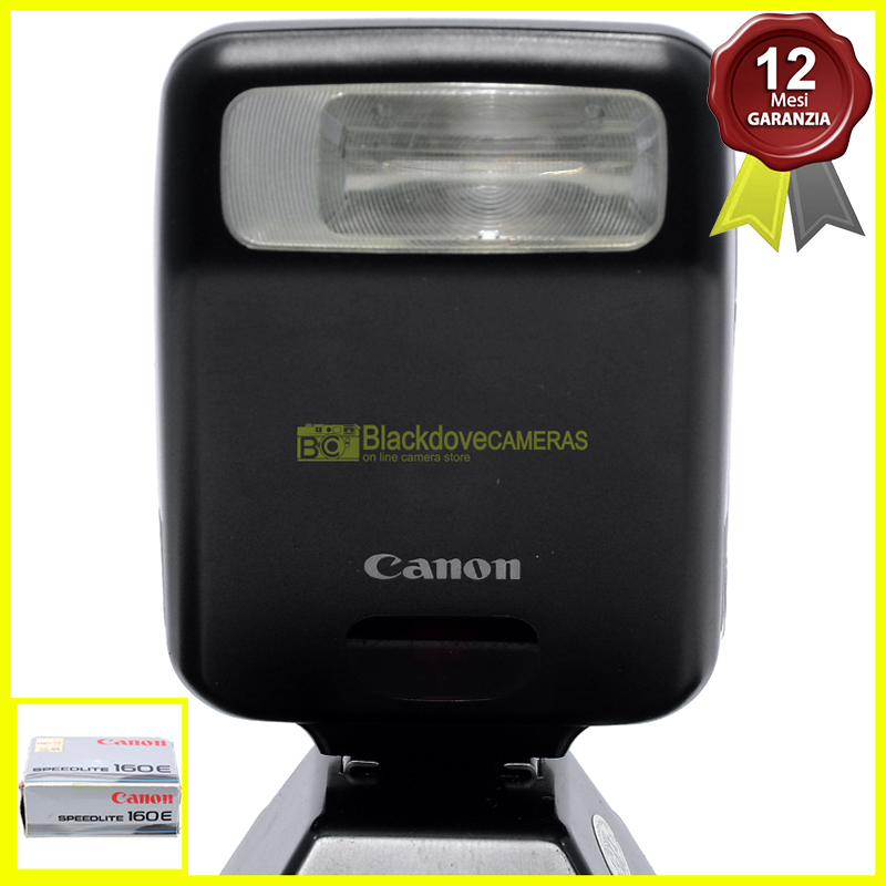 Flash Canon Speedlite 160E TTL per fotocamere a pellicola. Manuale su digitali