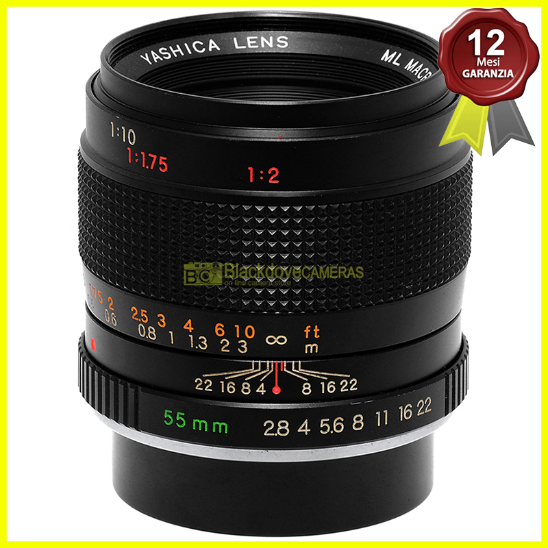 Lente Yashica ML Macro 55mm f2.8 para cámaras de película Contax/Yashica