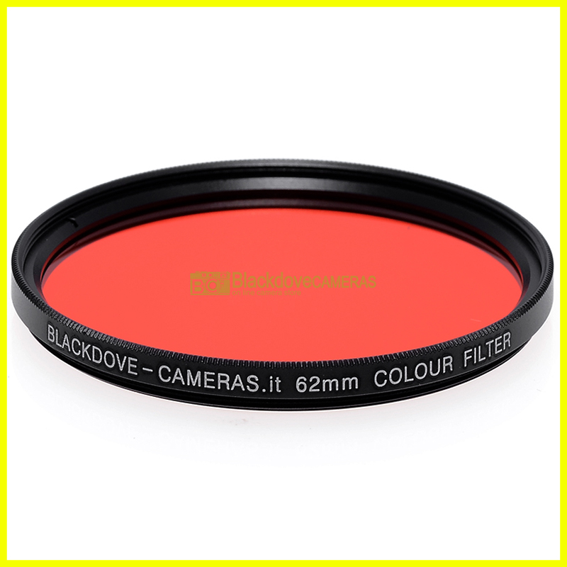 62mm. Filtro colorato rosso chiaro Blackdove-cameras innesto a vite M62 lens filter