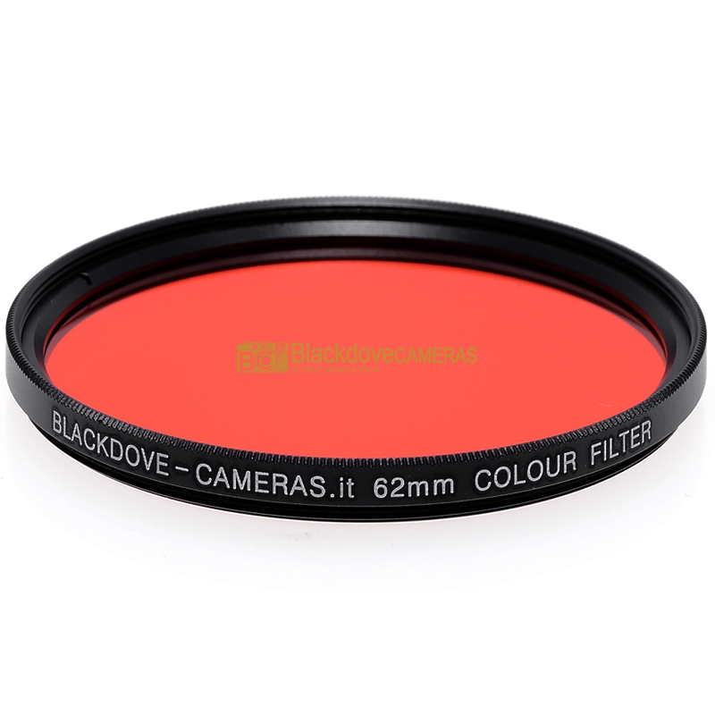 62mm. Filtro colorato rosso chiaro Blackdove-cameras innesto a vite M62 lens filter
