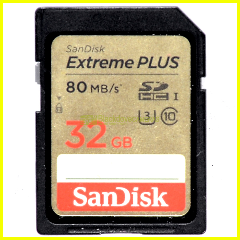 Scheda Secur Digital Sandisk Extreme Plus 80 Mb/s SDHC 32Gb Class 10. SD