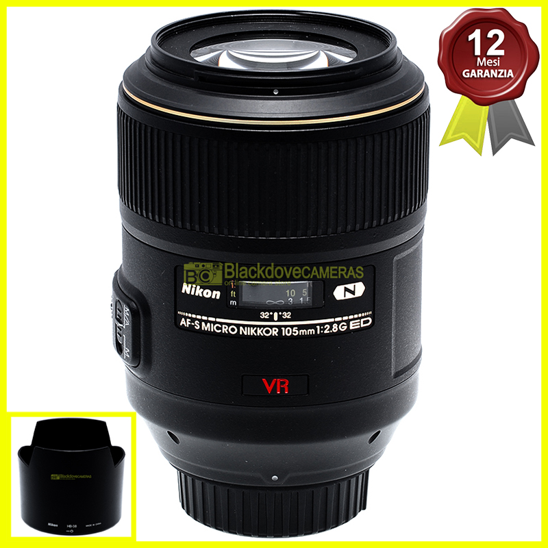 Nikon AF-S G Micro Nikkor 105mm f2,8 VR obiettivo per fotocamere reflex DX-FX