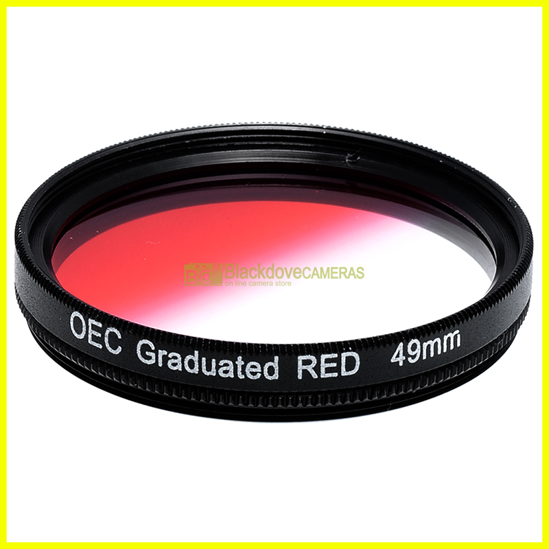 49mm. filtro digradante rosso OEC. Graduated red filter. Vite M49
