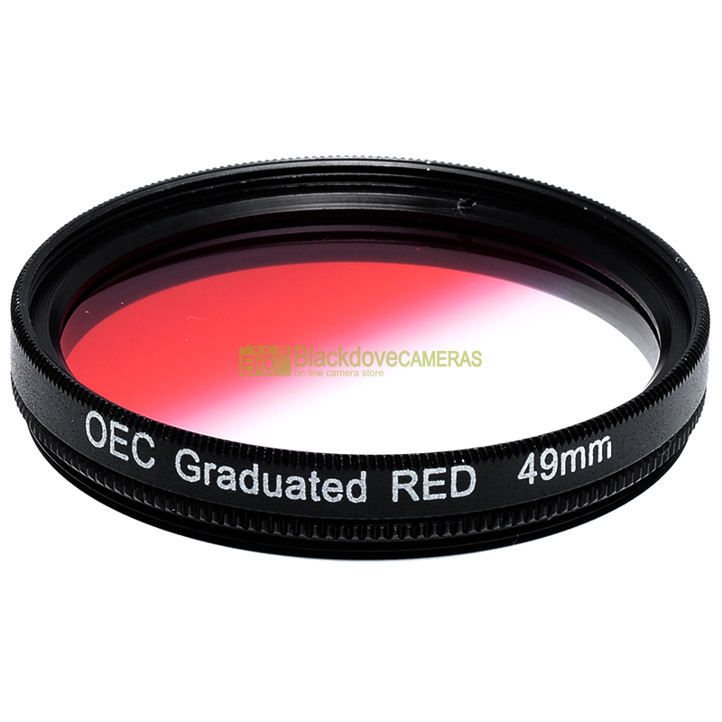 49mm. filtro digradante rosso OEC. Graduated red filter. Vite M49