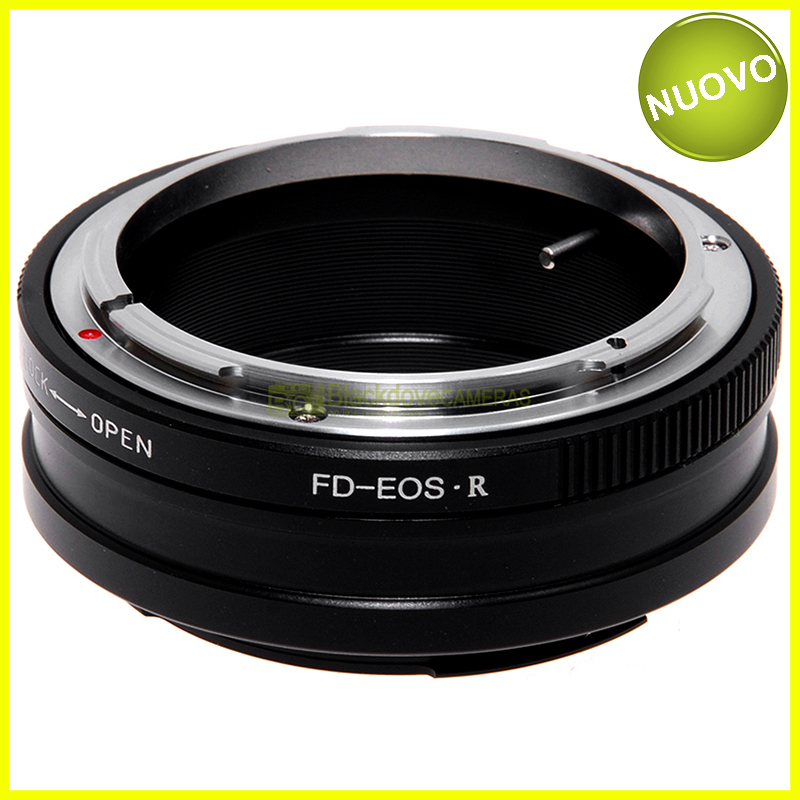 “Adapter per obiettivi Canon FD/FL manuali su fotocamere Canon EOS R. Adattatore.”
