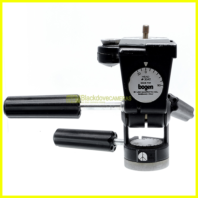 Testa cavalletto a tre movimenti universale Bogen 3047, piastra sgancio rapido