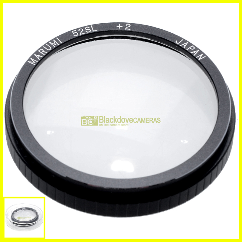 Aggiuntivo macro +2 diottrie Closeup lens, innesto a pressione su filtri 52mm.