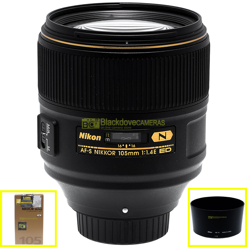 Nikon AF-S Nikkor 105mm. f1,4 E ED Tele obiettivo Full Frame da ritratto. Nital