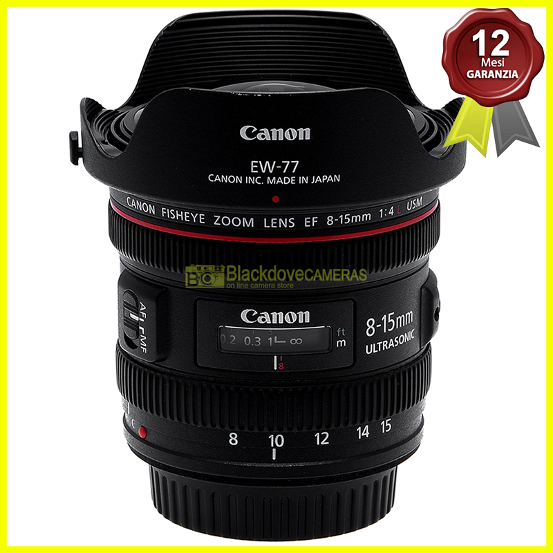 Canon EF Fisheye zoom 8-15mm. f4 L USM obiettivo Full Frame per fotocamere EOS.