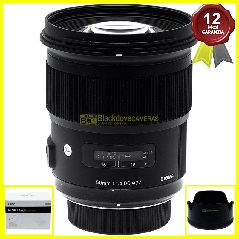 Sigma 50mm. f1,4 DG Art full frame per fotocamere reflex Nikon. AF Motorizzato