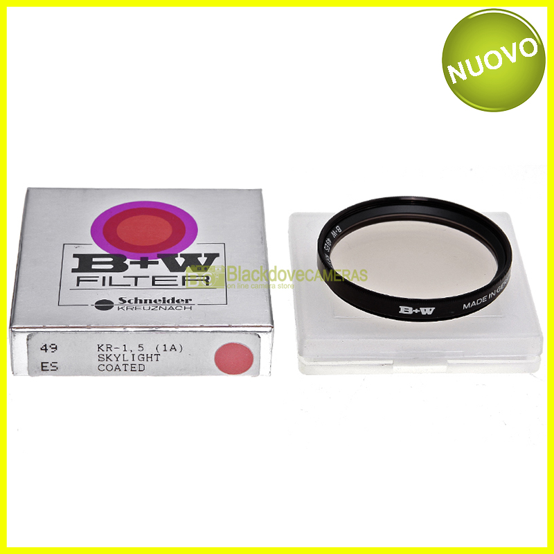 “49mm. Filtro Skylight KR 1,5 B+W by Schneider. M49 Sky-light filter *NUOVO*.”