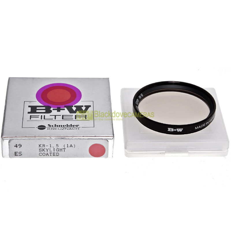 “49mm. Filtro Skylight KR 1,5 B+W by Schneider. M49 Sky-light filter *NUOVO*.”