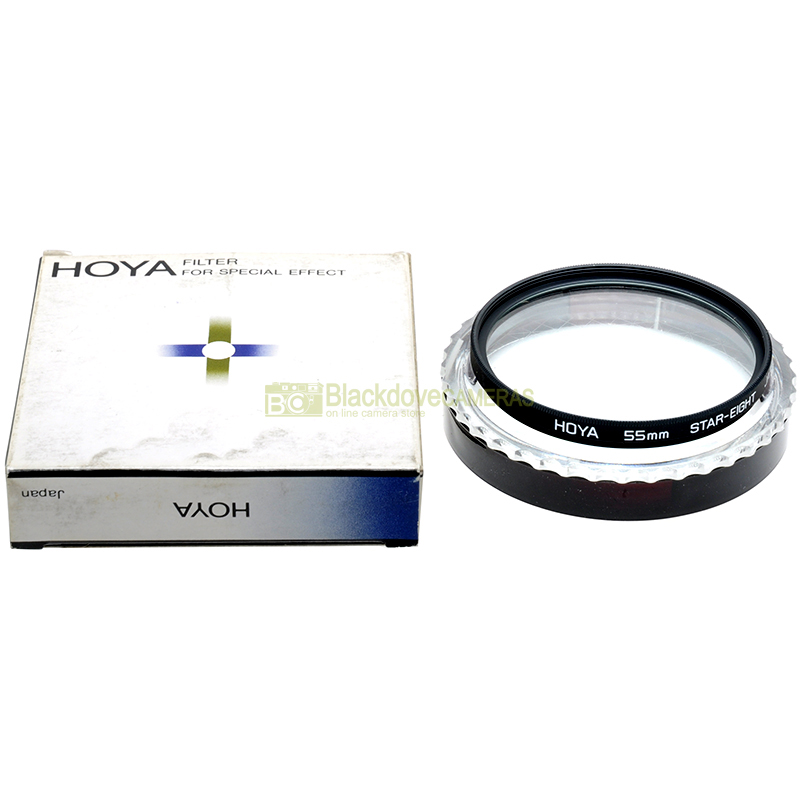 “55mm. filtro stella 8 punte Star eight Hoya per obiettivi. M55 filter. 55 mm.”