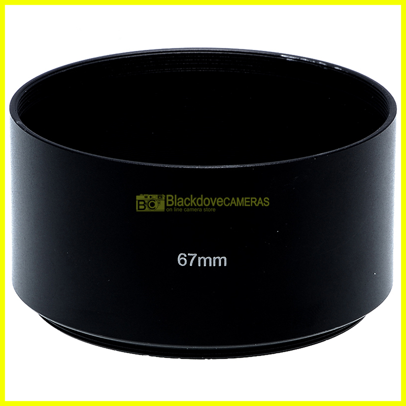 Paraluce niversale in alluminio per obiettivi, innesto filettato a vite M67 67mm