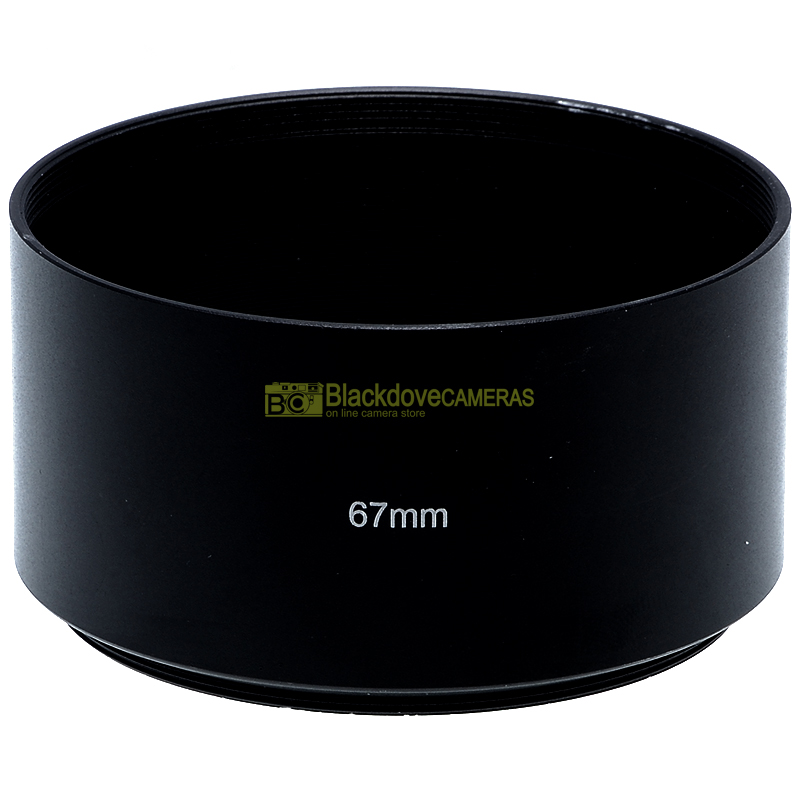 Paraluce niversale in alluminio per obiettivi, innesto filettato a vite M67 67mm
