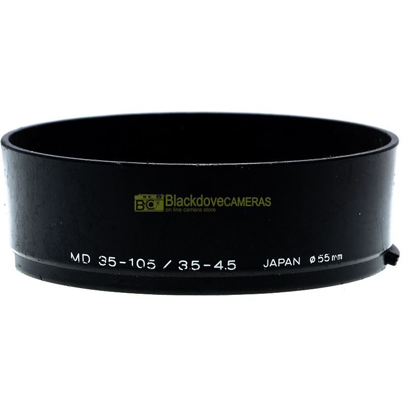 Paraluce Minolta per obiettivo MD 35/105mm f3,5-4,5. Parasole. Genuine lens hood