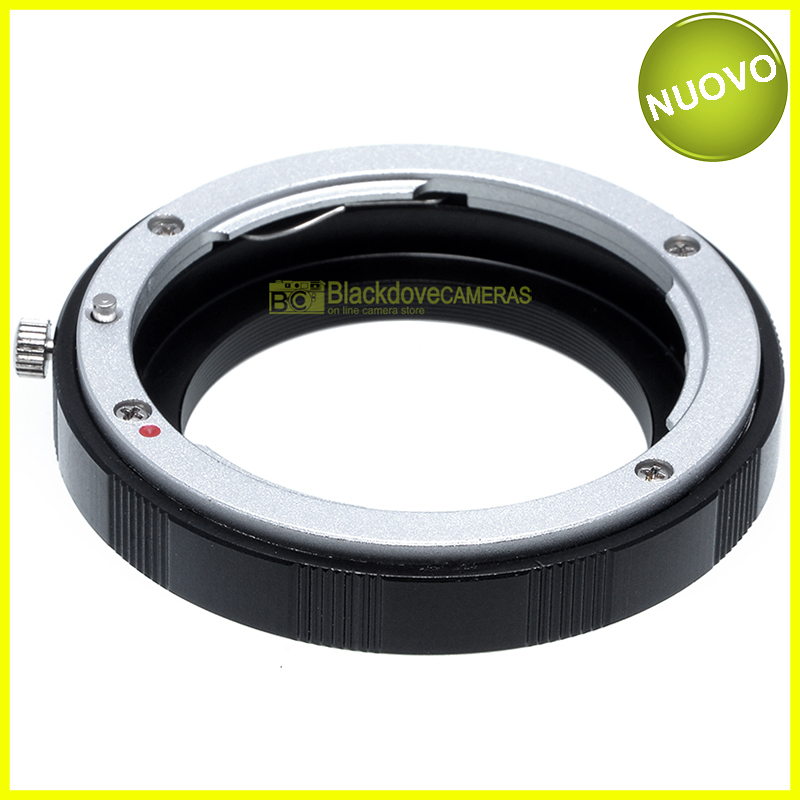 “Adattatore per obiettivi Nikon su fotocamere a vite M42 (42x1). Lens adapter.”