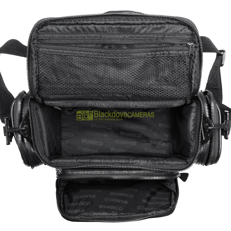 Borsa fotografica tracolla per attrezzatura nera Ambico cm 10x15x22 interno