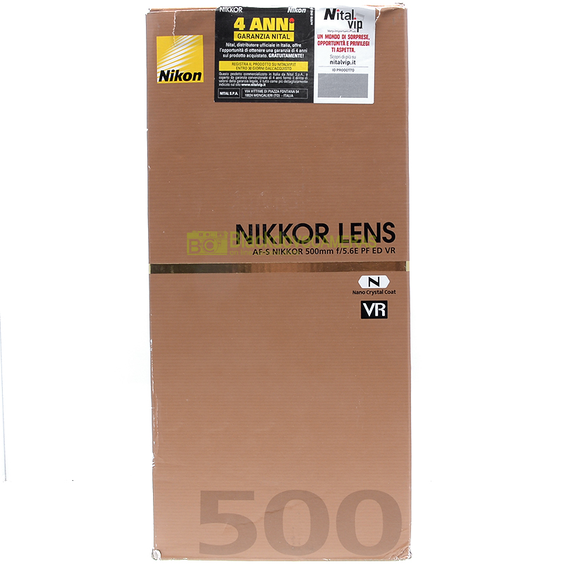 Nikon AF-S Nikkor 500mm f5,6E PF ED VR N Teleobiettivo Full Frame. Nital.