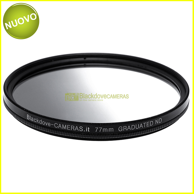 “77mm. filtro digradante grigio ND orientabile Blackdove-cameras Graduated filter”