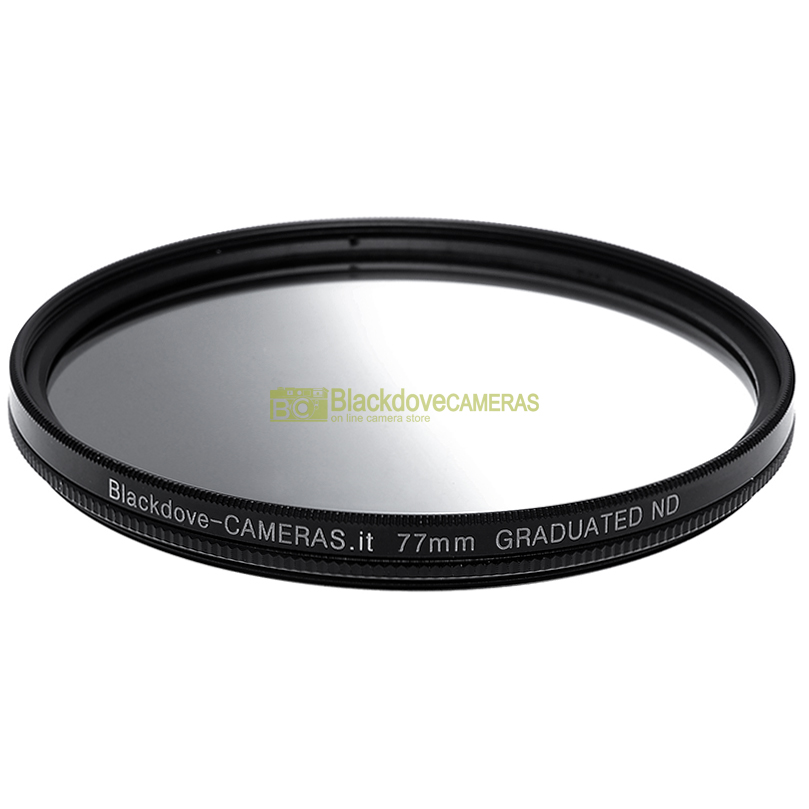 “77mm. filtro digradante grigio ND orientabile Blackdove-cameras Graduated filter”