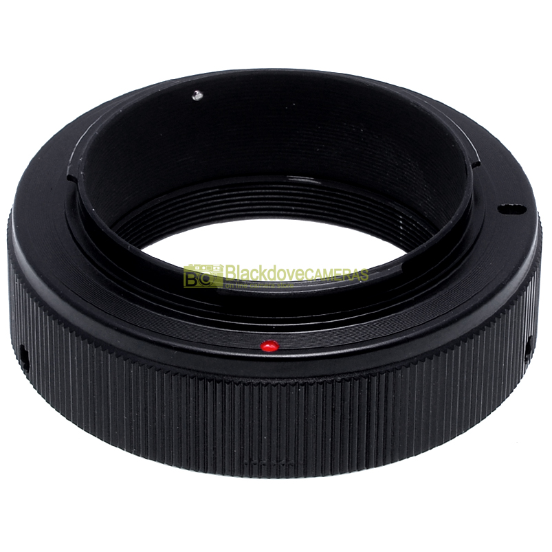 “Adapter per obiettivi a vite T2 su fotocamere Olympus 4/3. Anello adattatore”