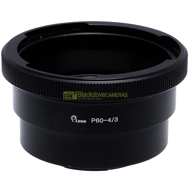 “Adapter per obiettivi Pentacon Six 6x6 su fotocamere Olympus 4/3. Adattatore FT.”