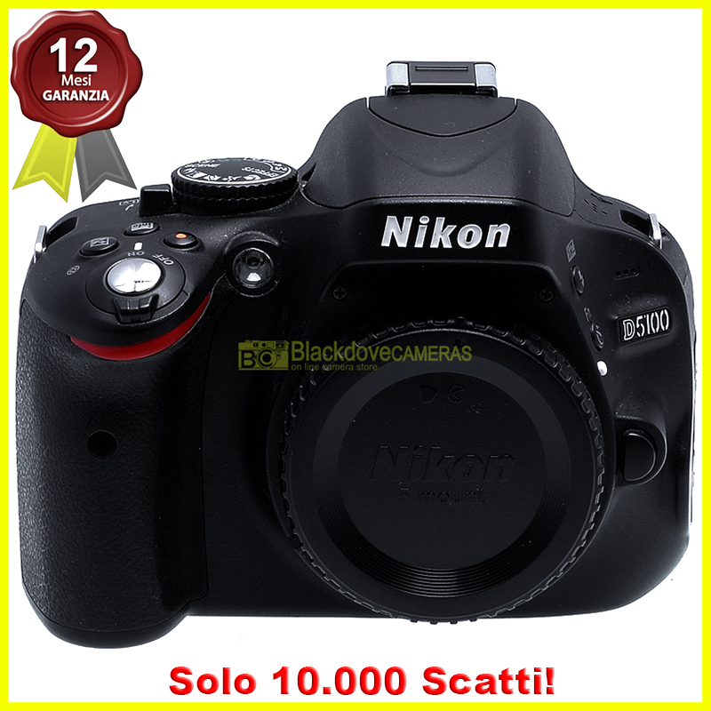Nikon D5100 body fotocamera reflex digitale 16,2Mp. Macchina fotografica APS-C